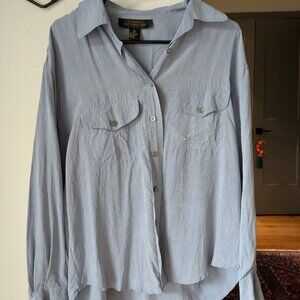 Vintage Nordstrom 100% silk button up blouse